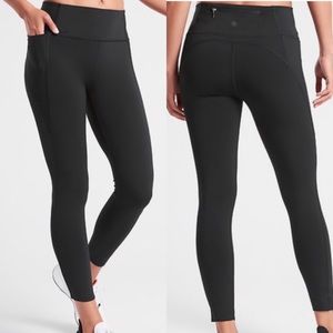 ATHLETA Velocity Stash Pocket 7/8 Tights Black XL